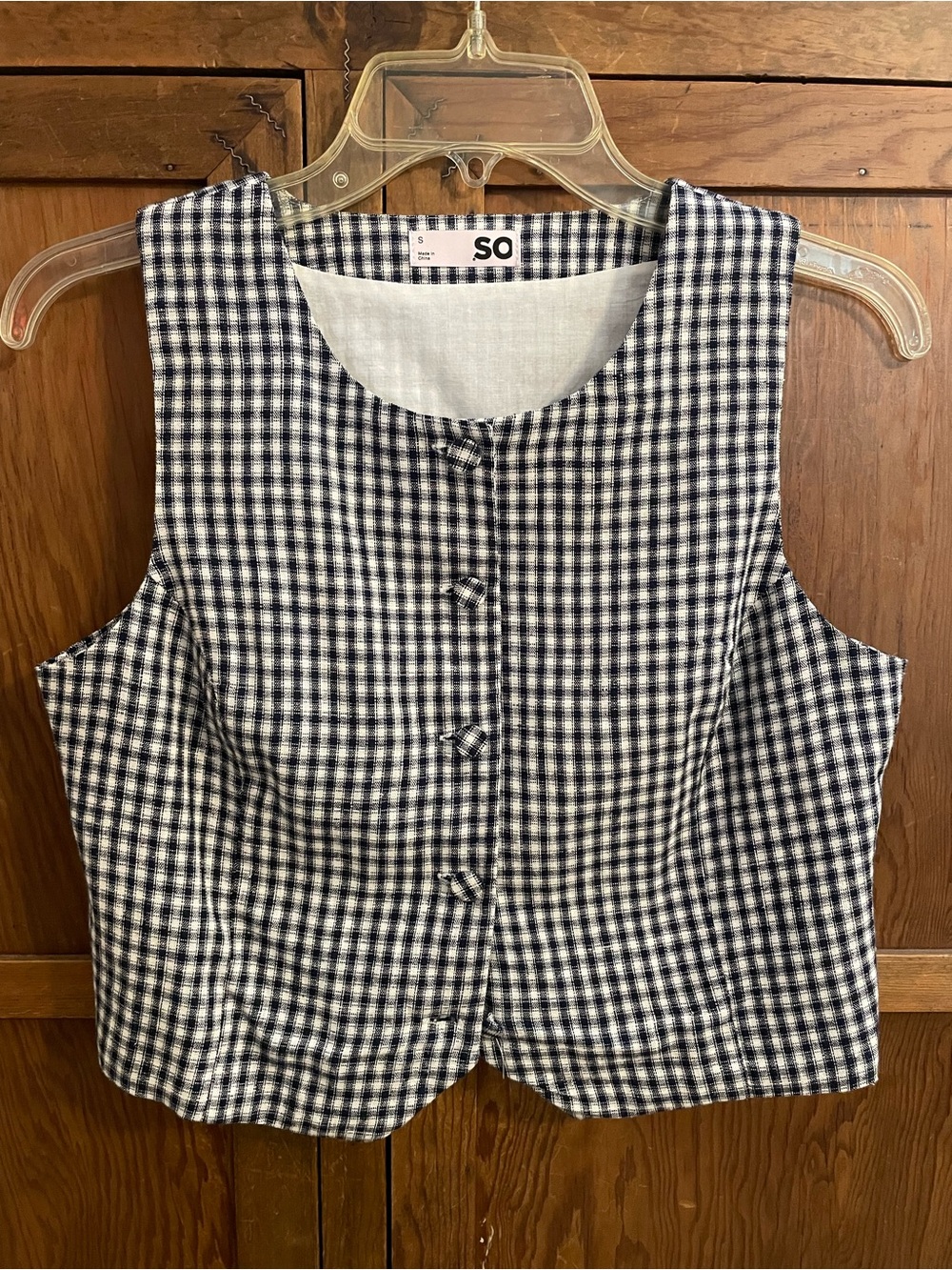 NWT So button front top size S